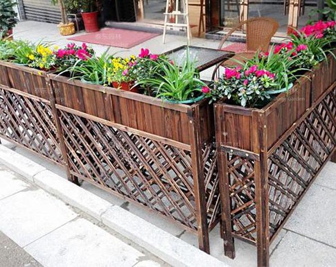 防腐木花架花箱 防腐木花架花箱